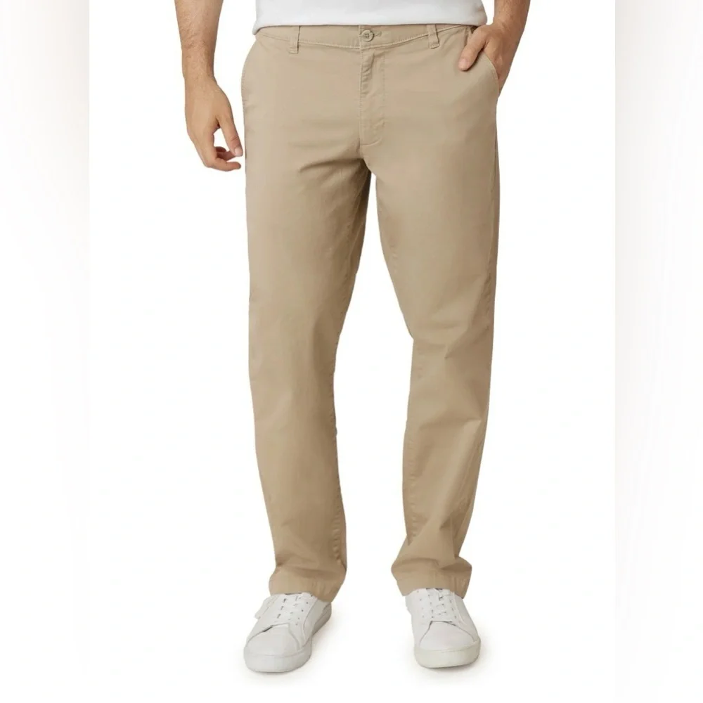 Chaps Men's Straight Fit Comfort Stretch Chinos with Flex Waistband, Size 40x30 - Picture 1 of 12